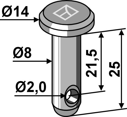 IHOF Splintbolzen Ø8x25