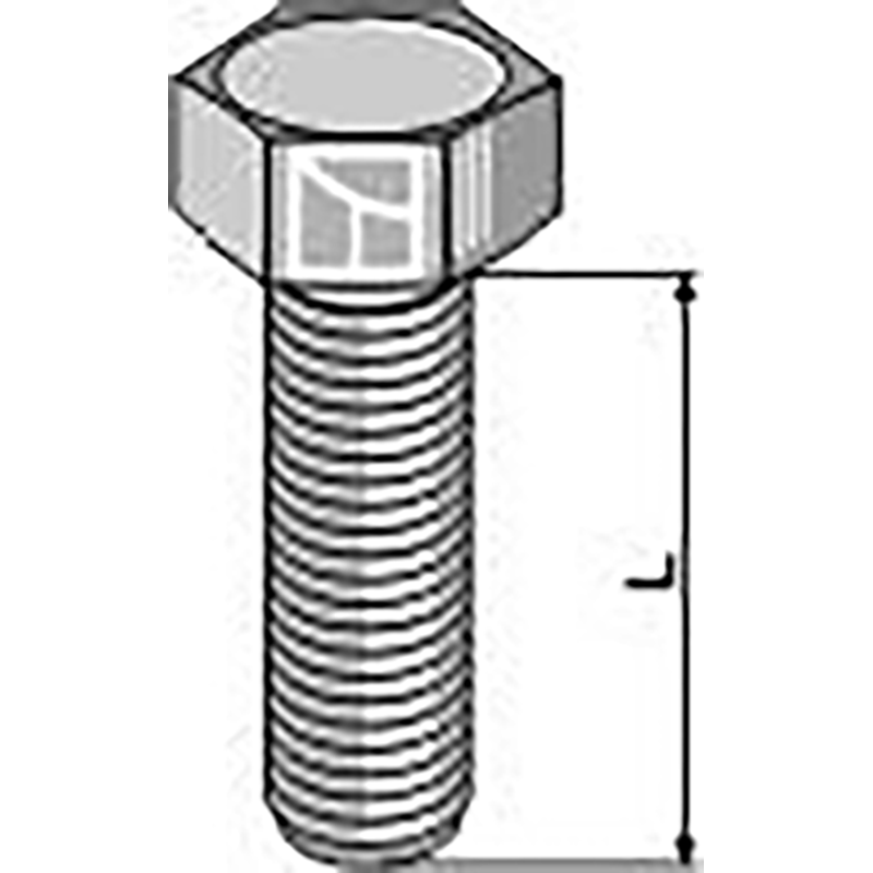 Landwirtschaft Bodenbearbeitung Grubber Schare & Leitbleche Sechskantschraube - galvanisch verzinkt