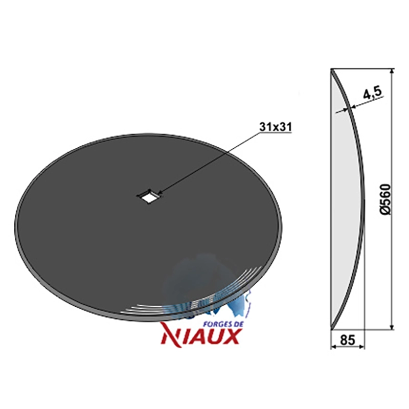Landwirtschaft Bodenbearbeitung Scheibeneggen Scheibe glatt Quivogne|Niaux