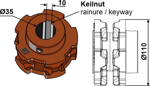 IHOF Nusskettenrad Ø110