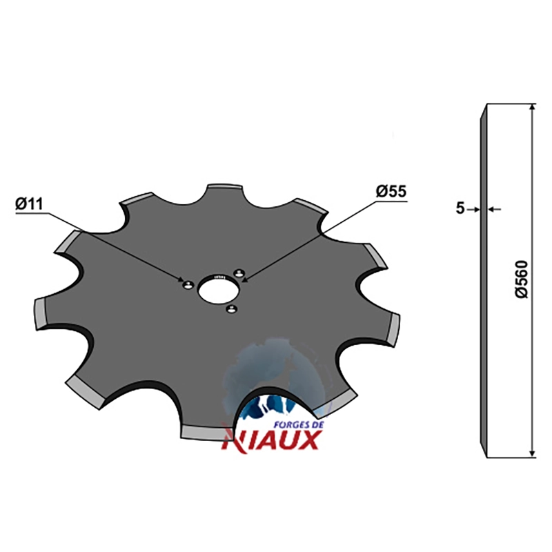 Landwirtschaft Bodenbearbeitung Scheibeneggen Sechscheibe gezackt Niaux